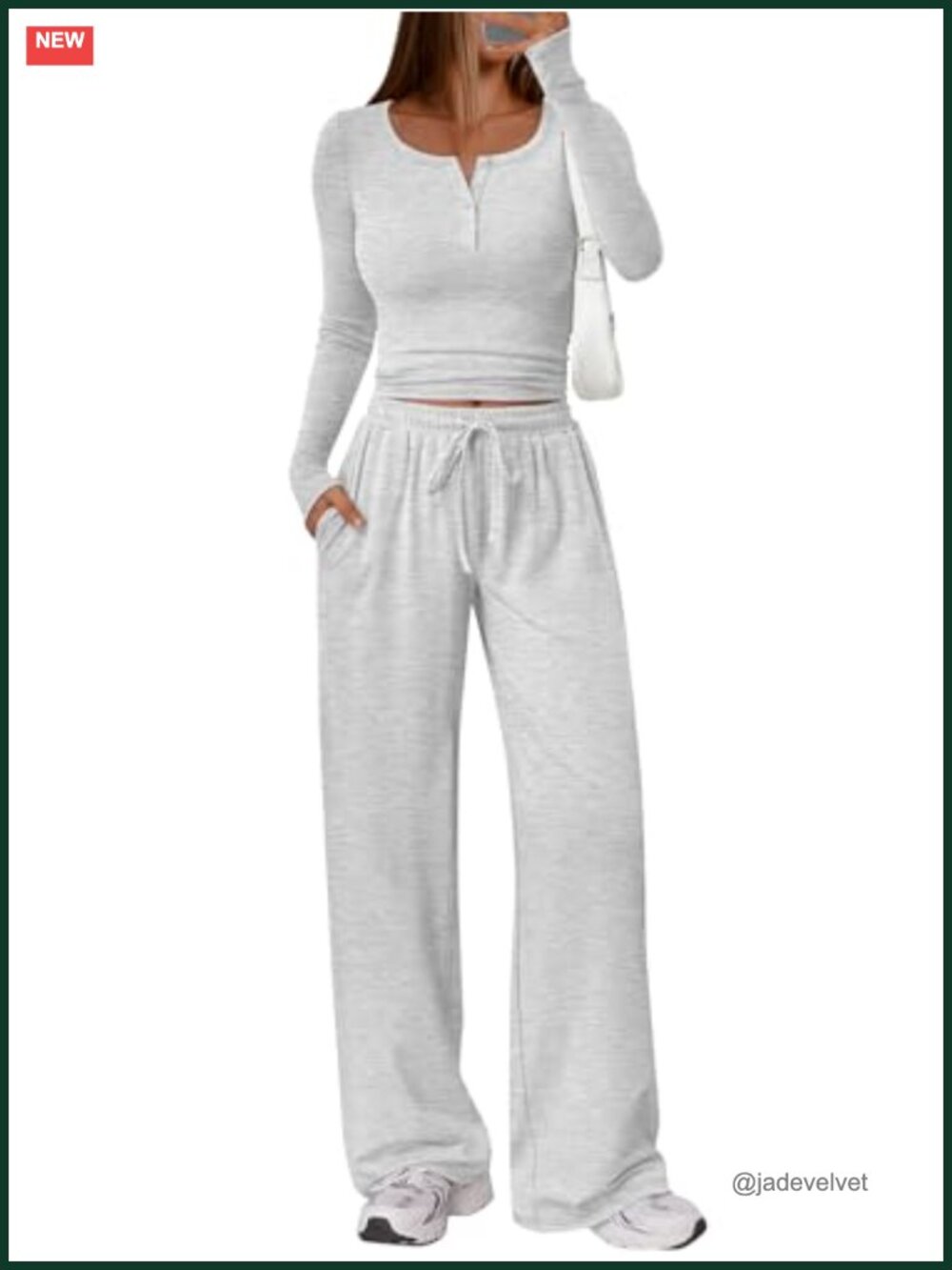 Womens 2 Piece Lounge Set Wide Leg Pants Crop Top Rayon Spandex